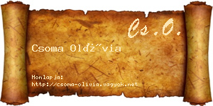 Csoma Olívia névjegykártya